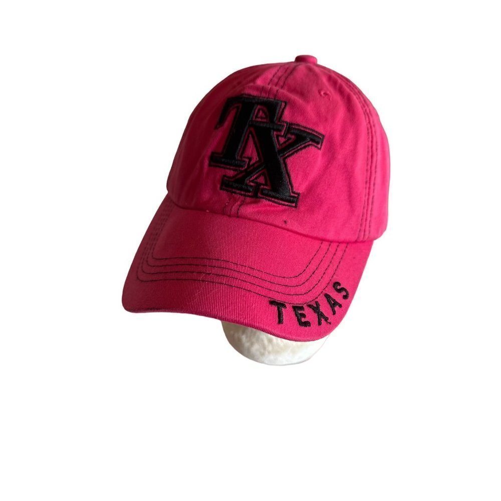 Texas Pink Black Souvenir Hat Cap Adjustable